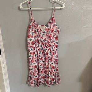 Francesca's Collections Pink and Purple Floral Dress